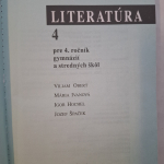 Literatúra pre 4. ročník gymnázií a stredných škôl