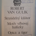 Van Gulik Robert - Strašidelný kláštor, Motív vŕbovej halúzky, Opica a tiger
