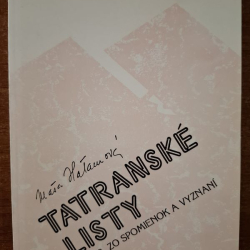 Haľamová Maša - Tatranské listy - Výber zo spomienok a vyznaní